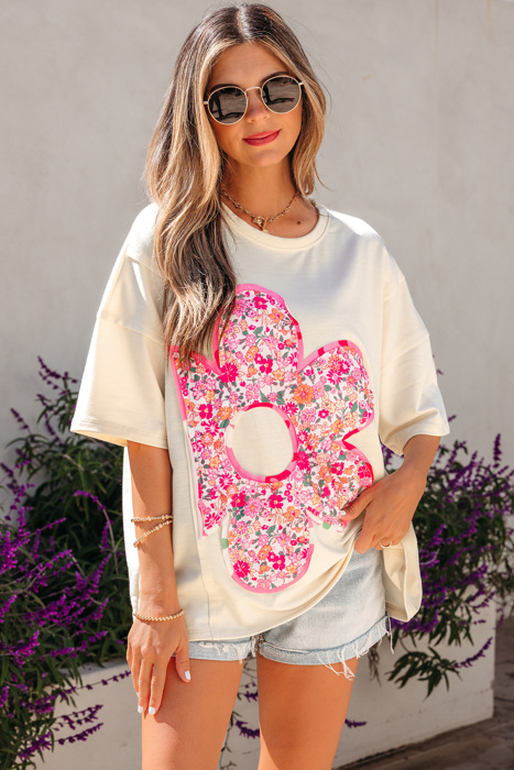 Poppy Big Flower Oversize Tee