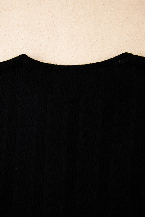 Poppy Textured Knit Drawstring Blouse