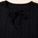  Poppy Textured Knit Drawstring Blouse