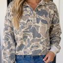  Retro Camo Casual Collar Pullover
