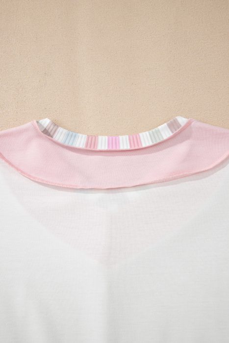 Promise Color Block Loose Long Sleeve Top