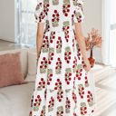  Promise Sleeve Tiered Maxi Dress