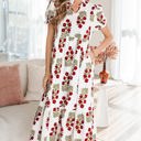 Beige XL Promise Sleeve Tiered Maxi Dress