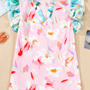  Quincy Floral Patchwork Flutter Sleeve Blouse