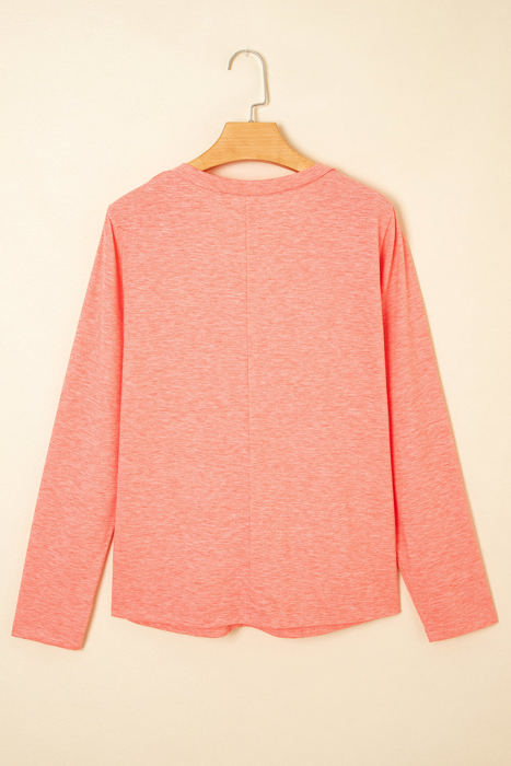 Rachel Floral Patchwork V Neck Long Sleeve Top