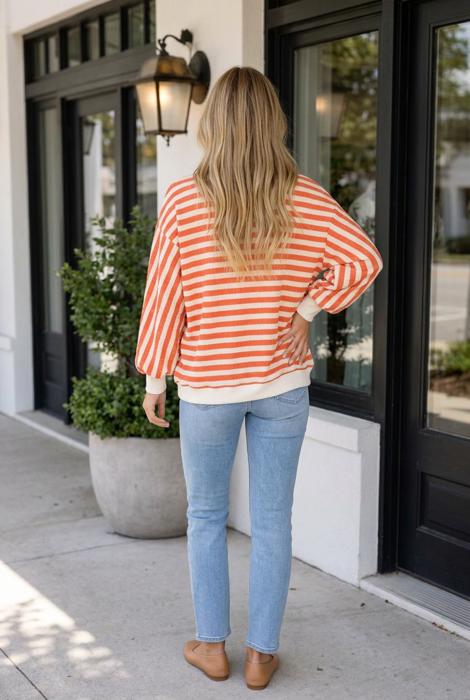 Rachel Textured Stand Oversized Long Sleeve Top