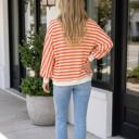  Rachel Textured Stand Oversized Long Sleeve Top