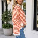  Rachel Textured Stand Oversized Long Sleeve Top