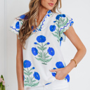  Raegan Detail Short Sleeve Blouse