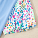  Raelynn Contrast Floral Sleeve PLUS Top