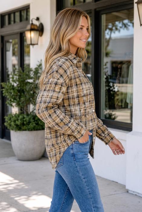 Raina Sleeve Down Shirt Long Sleeve Top