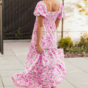  Raina Sleeve Flowy Long Dress