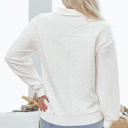  Raina Textured Collared Pullover