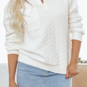  Raina Textured Collared Pullover