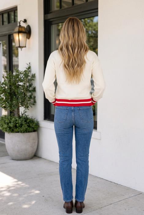 Randi Tree Applique Loose Sweater