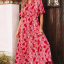  Raquel Paisley Side Slit Maxi Dress