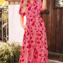  Raquel Paisley Side Slit Maxi Dress