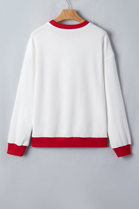 Raylee Trim Merry Slogan Pullover
