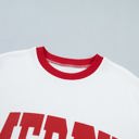  Raylee Trim Merry Slogan Pullover