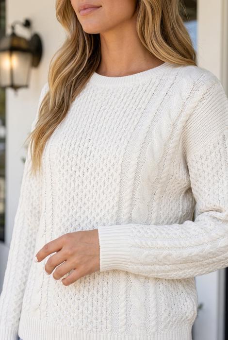 Rebecca Detail Knit Loose Sweater