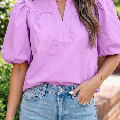 Reese Puffy Half Sleeve Blouse