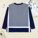  Reese Stripe Dolman Oversize Tunic Sweater