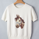  Regina Printed Short Sleeve Sweater