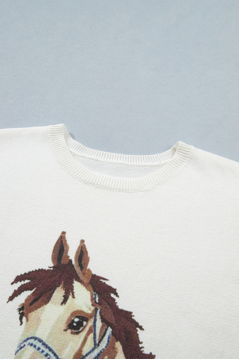 Regina Printed Short Sleeve Sweater