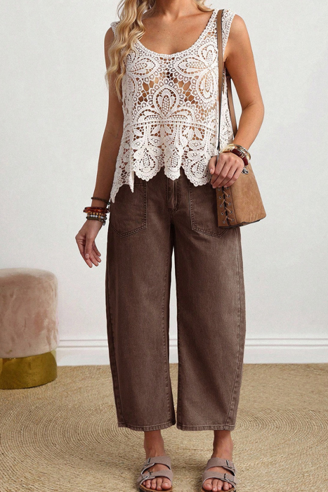 Rhea ankle Length Barrel Jeans
