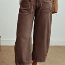 Coffee Size 12 Rhea ankle Length Barrel Jeans