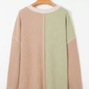  Rhea Block Patchwork Long Sleeve PLUS Top