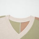 Rhea Block Patchwork Long Sleeve PLUS Top