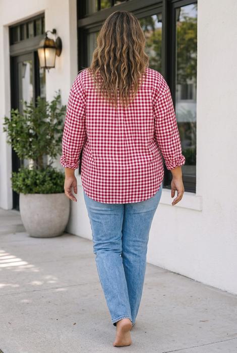 Rhea Loose Fit Shirt Long Sleeve PLUS Top