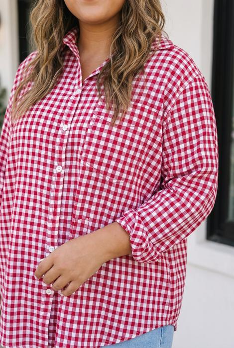 Rhea Loose Fit Shirt Long Sleeve PLUS Top