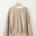  Rheaissa Seam Ribbed Trim Sweatshirt