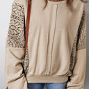 Parchment Small Rheaissa Seam Ribbed Trim Sweatshirt
