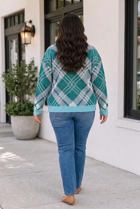 Rheia Shift Cardigan Sweater Long Sleeve PLUS Top
