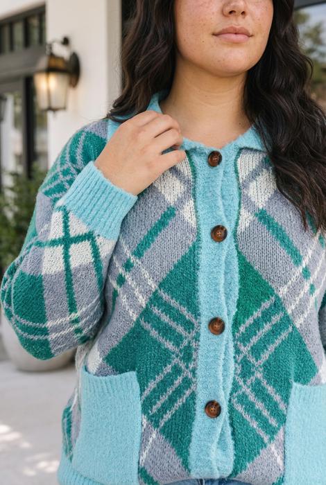 Rheia Shift Cardigan Sweater Long Sleeve PLUS Top