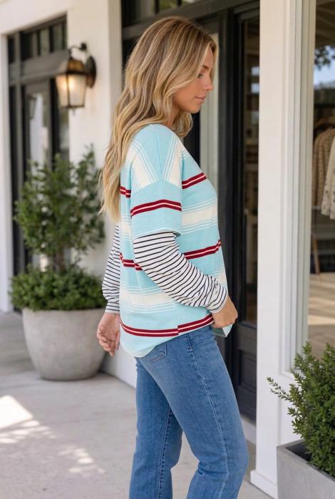 Rilee Loose Pullover Top Long Sleeve Top
