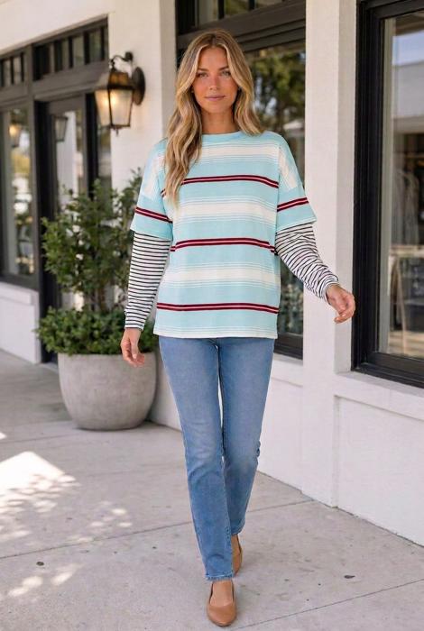Rilee Loose Pullover Top Long Sleeve Top
