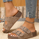  Riley Faux Suede Platform Slippers
