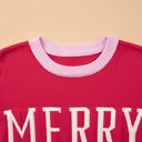  Riley Letter Print Colorblock Sweater