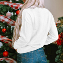  Robin Glitter Print Casual Sweater