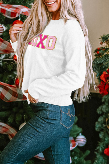 Robin Glitter Print Casual Sweater