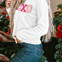  Robin Glitter Print Casual Sweater