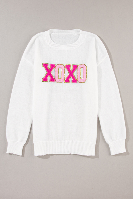 Robin Glitter Print Casual Sweater