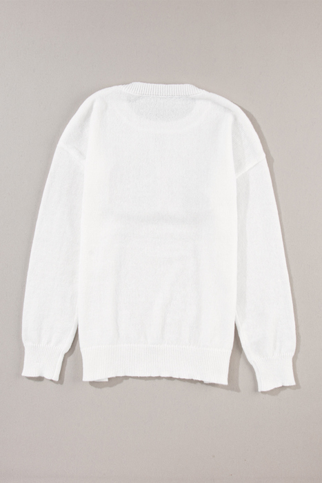 Robin Glitter Print Casual Sweater