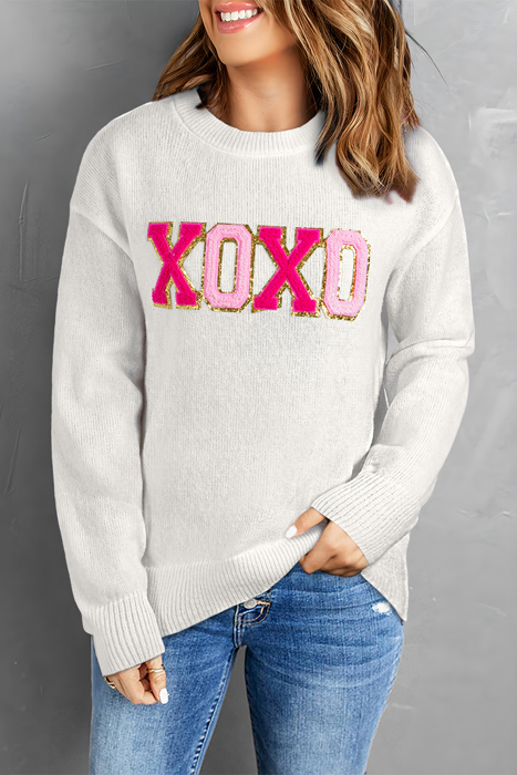 Robin Glitter Print Casual Sweater