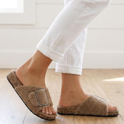 Rochelle Buckle Crossed Band Slippers