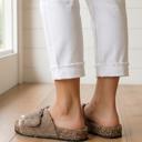  Rochelle Buckle Crossed Band Slippers